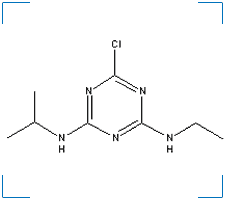 The chemical structure of Atrazine