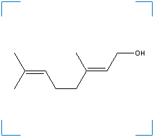 The chemical structure of Geraniol