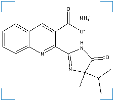 The chemical structure of Imazaquin ammonium