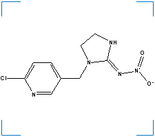 The chemical structure of Imidacloprid