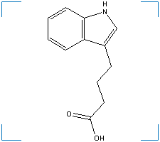 The chemical structure of Indole-3-butyric acid
