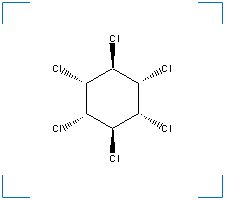 The chemical structure of Lindane