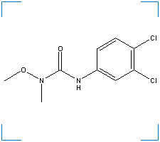 The chemical structure of Linuron