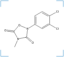 The chemical structure of Methazole