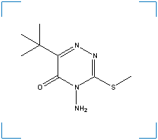The chemical structure of Metribuzin