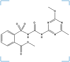 The chemical structure of Metsulfuron Me