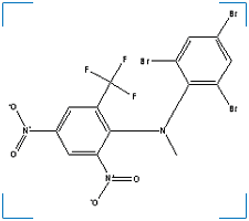 The chemical structure of N-Methyl-2,4-dinitro-N-(2,4,6-tribromophenyl)-6-(trifluoromethyl) benzenamine