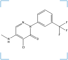 The chemical structure of Norflurazon
