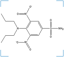 The chemical structure of Oryzalin