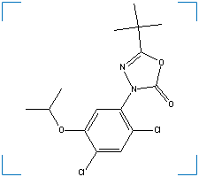The chemical structure of Oxadiazon