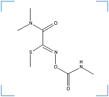 The chemical structure of Oxamyl