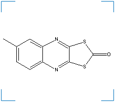 The chemical structure of Oxythioquinox