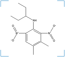 The chemical structure of Pendimethalin