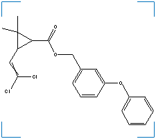The chemical structure of Permethrin