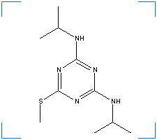 The chemical structure of Prometryn