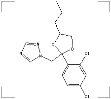 The chemical structure of Propiconazole
