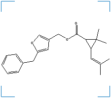 The chemical structure of Resmethrin