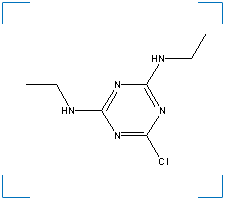 The chemical structure of Simazine
