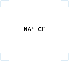The chemical structure of Sodium chloride