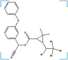 The chemical structure of Tralomethrin
