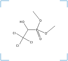 The chemical structure of Trichlorfon