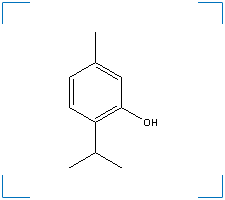 The chemical structure of Thymol