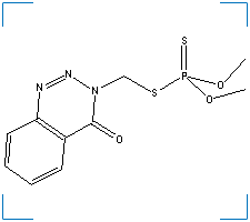The chemical structure of Azinphos-methyl