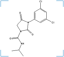 The chemical structure of Iprodione