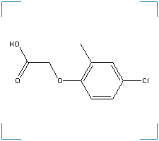 The chemical structure of MCPA