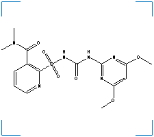 The chemical structure of Nicosulfuron