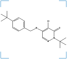 The chemical structure of Pyridaben