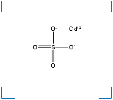 The chemical structure of Cadmium sulfate salt