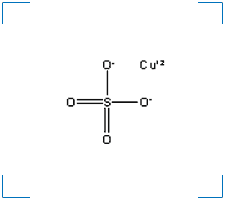 The chemical structure of Copper(II) Sulfate 