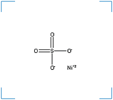 The chemical structure of Nickel sulfate salt