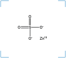 The chemical structure of Zinc sulfate salts