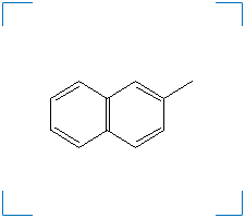 The chemical structure of 2-methylnaphthalene