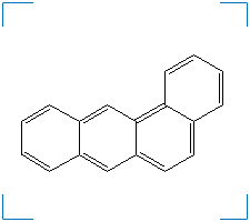 The chemical structure of benzo(a)anthracene