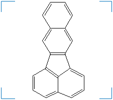 The chemical structure of benzo(k)fluoranthene