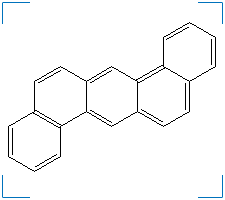 The chemical structure of dibenz(a,h)anthracene