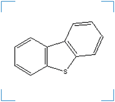 The chemical structure of dibenzothiophene
