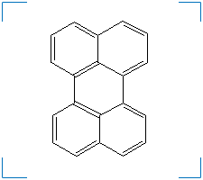 The chemical structure of Perylene