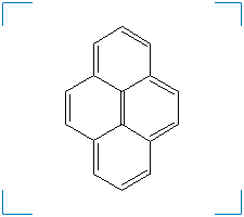The chemical structure of pyrene
