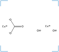 The chemical structure of Basic Copper Carbonate