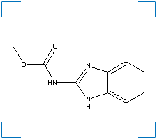 The chemical structure of Carbendazim