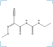 The chemical structure of Cymoxanil