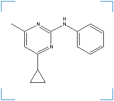The chemical structure of Cyprodinil