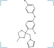 The chemical structure of Difenoconazole