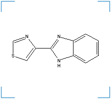 The chemical structure of Thiabendazole