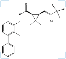 The chemical structure of Bifenthrin