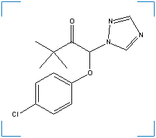 The chemical structure of Triadimefon